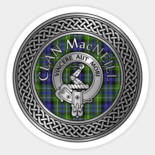 Clan MacNeill of Gigha Crest & Tartan Knot Sticker